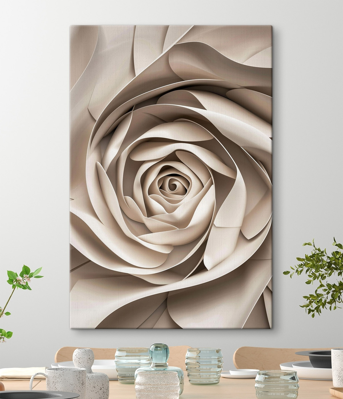 Trandafir abstract mare — interior 2