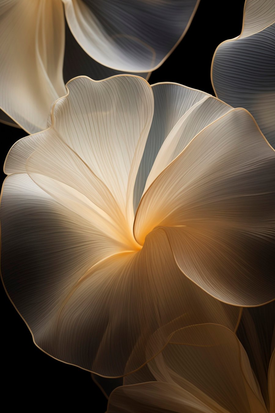 Petale abstracte, transparente — design complet