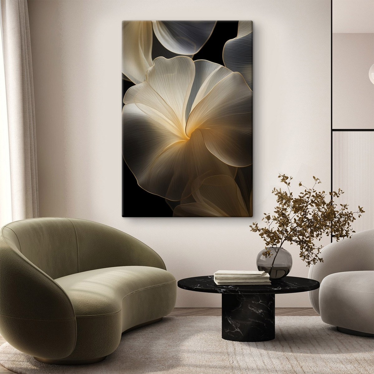 Petale abstracte, transparente — interior 1