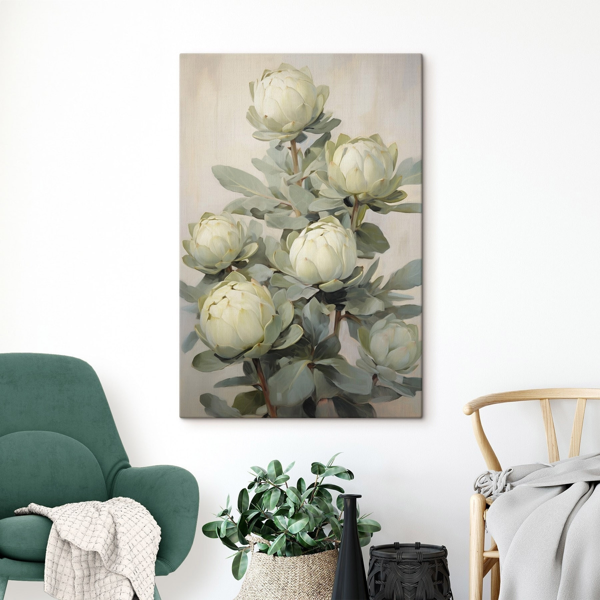 Protee albe, stil pictat — interior 2