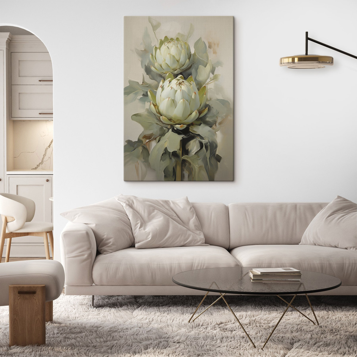 Protee albe, stil pictat — interior 2