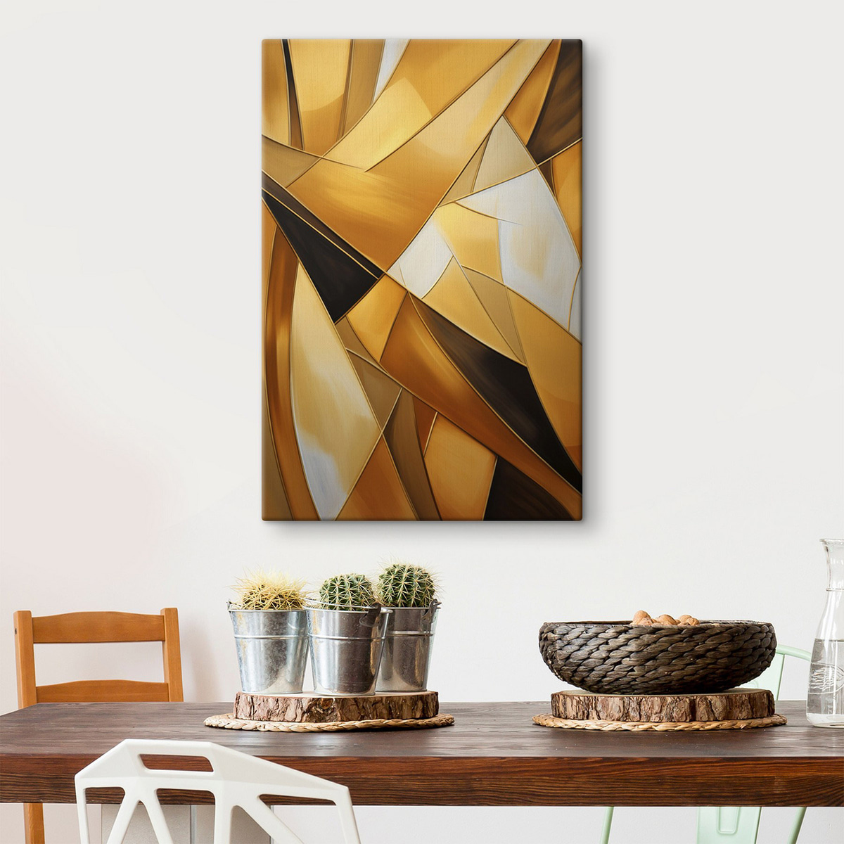 Forme geometrice portocalii — interior 2
