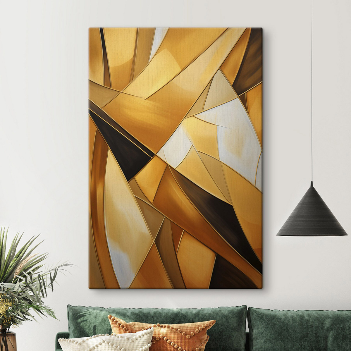 Forme geometrice portocalii — interior 1