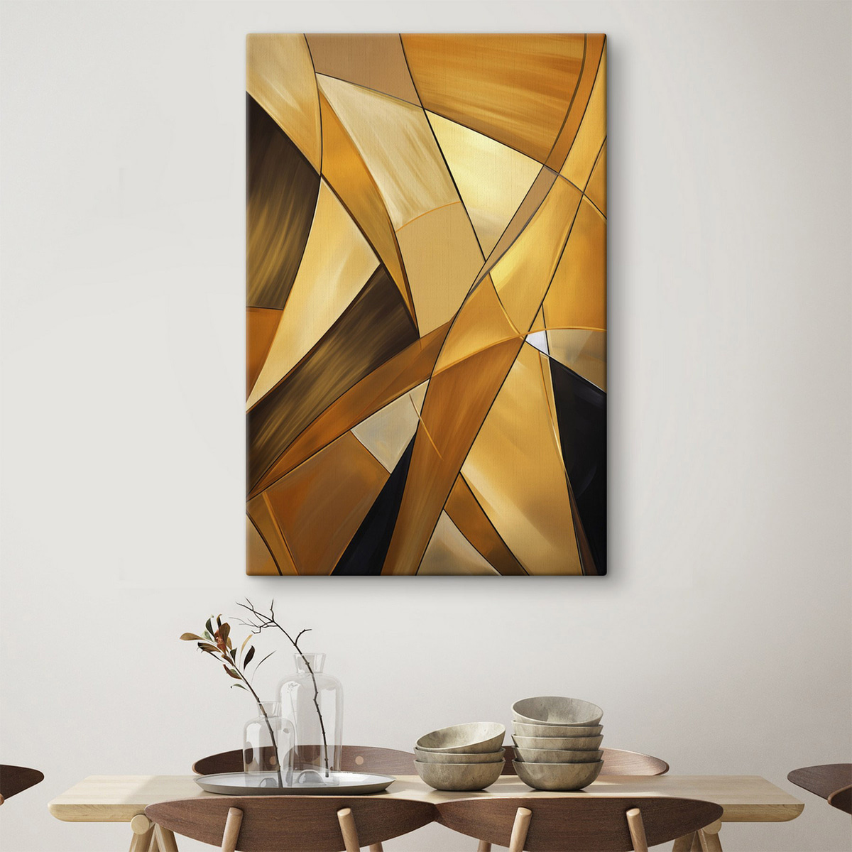 Forme geometrice portocalii — interior 2