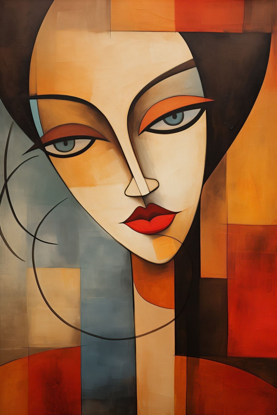 Portret abstract de femeie — design complet