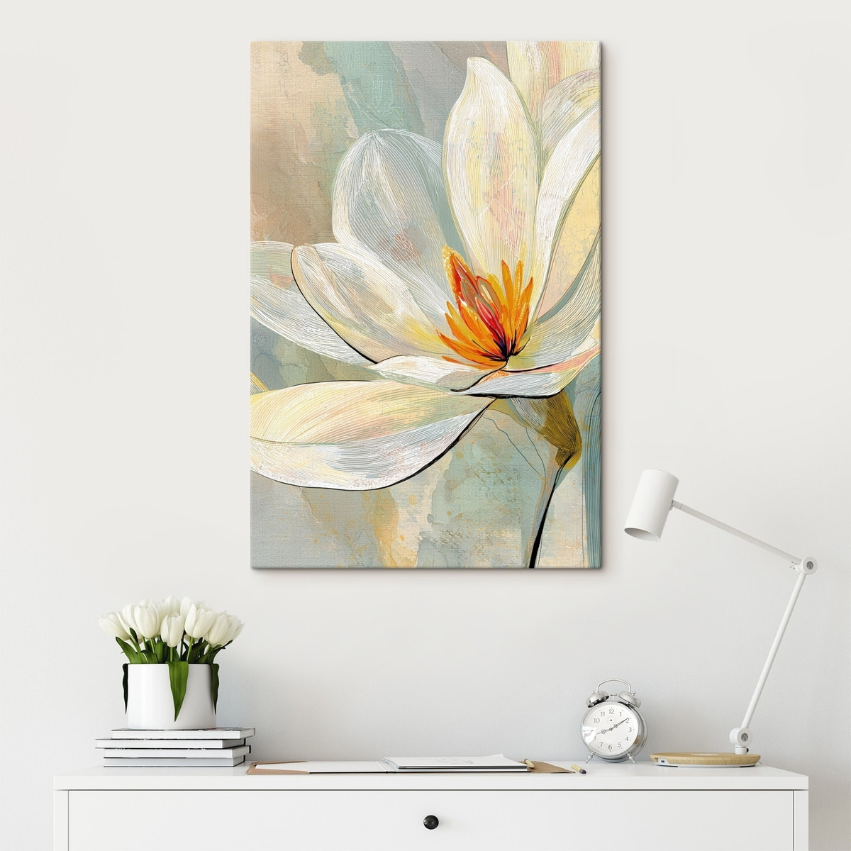Magnolii abstracte în pastel — interior 3