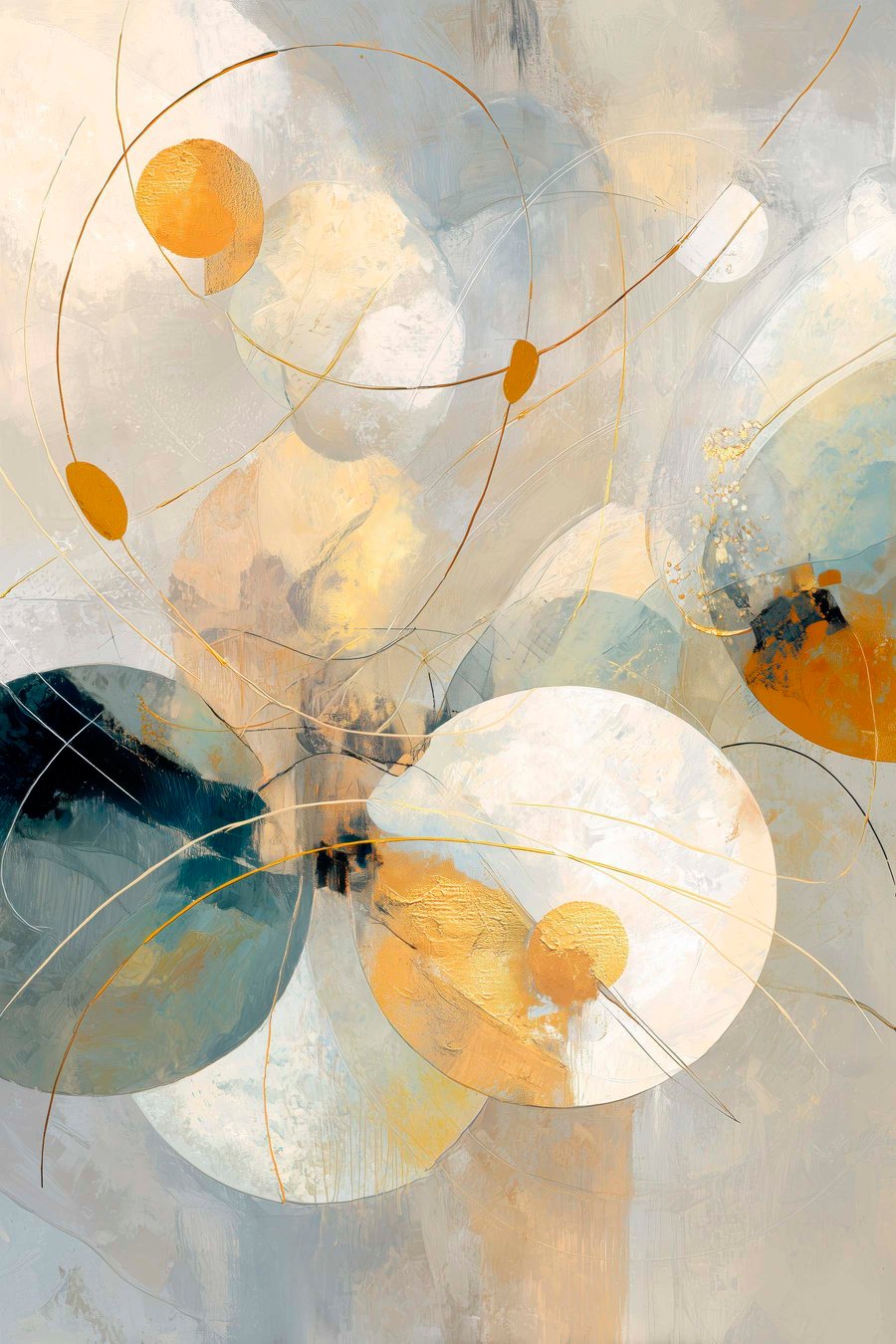 Sfere transparente, pete texturate — design complet
