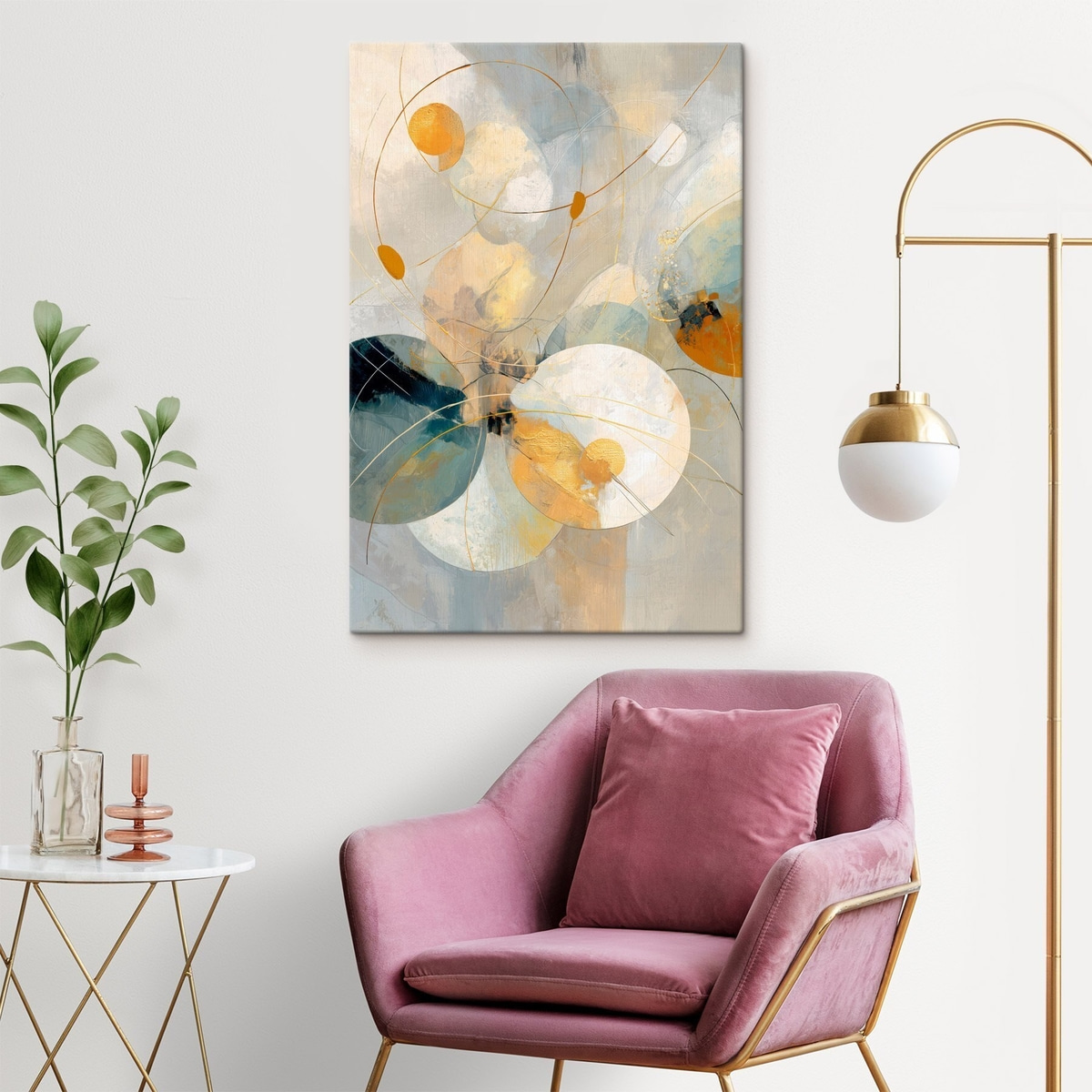 Sfere transparente, pete texturate — interior 1