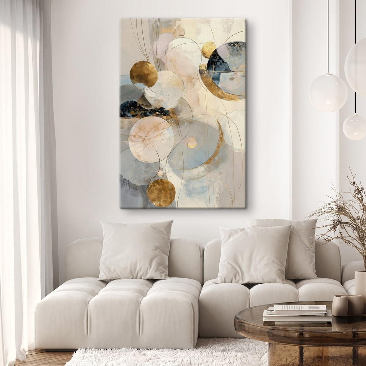 Forme geometrice, tonuri deschise — interior 1