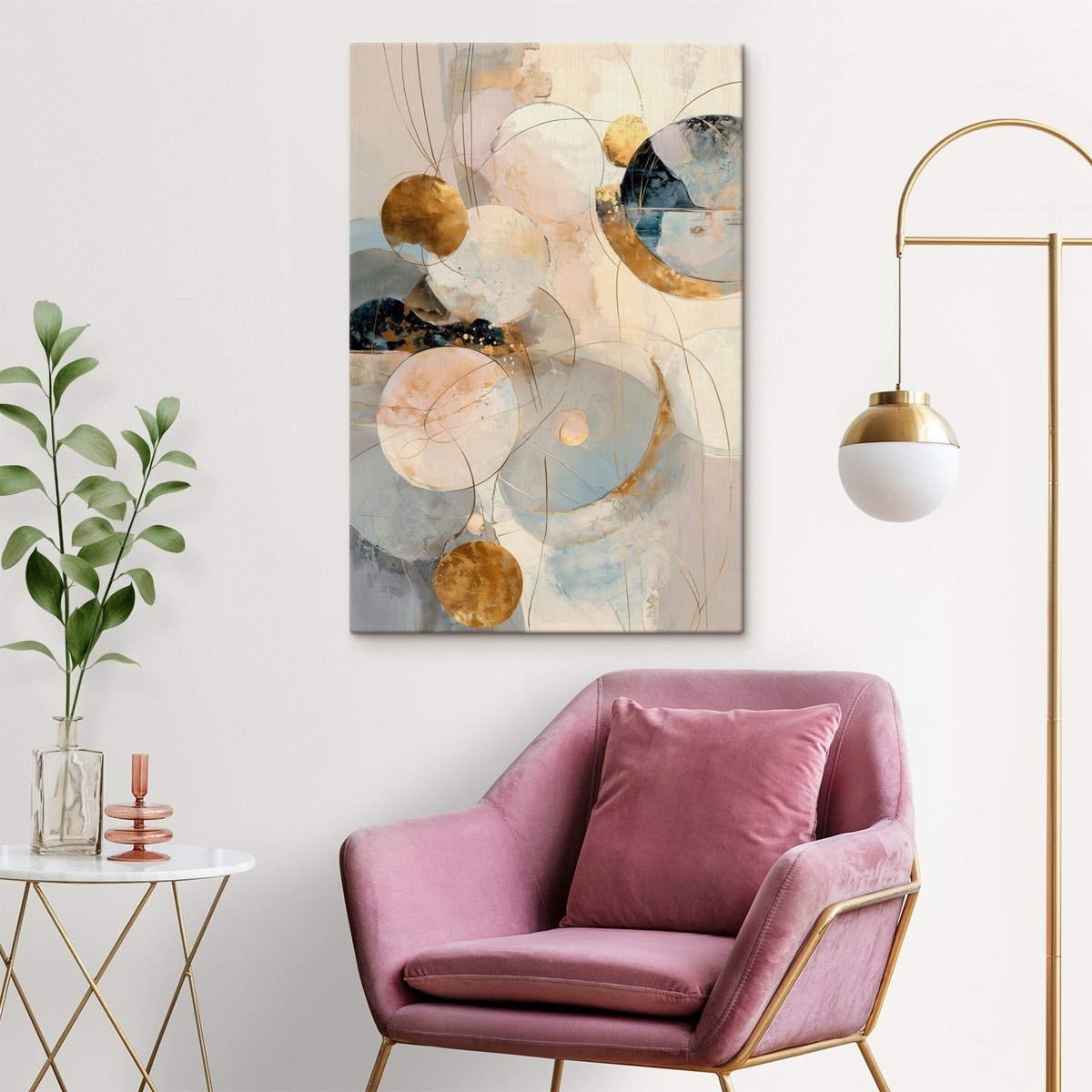 Forme geometrice, tonuri deschise — interior 3