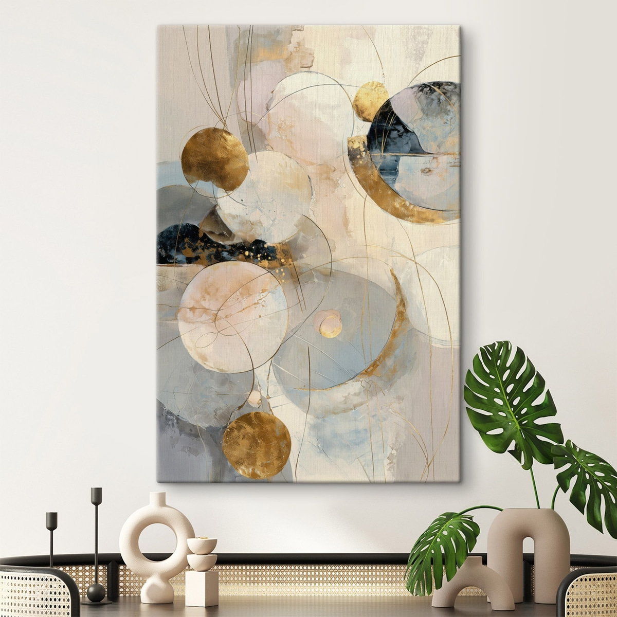 Forme geometrice, tonuri deschise — interior 2