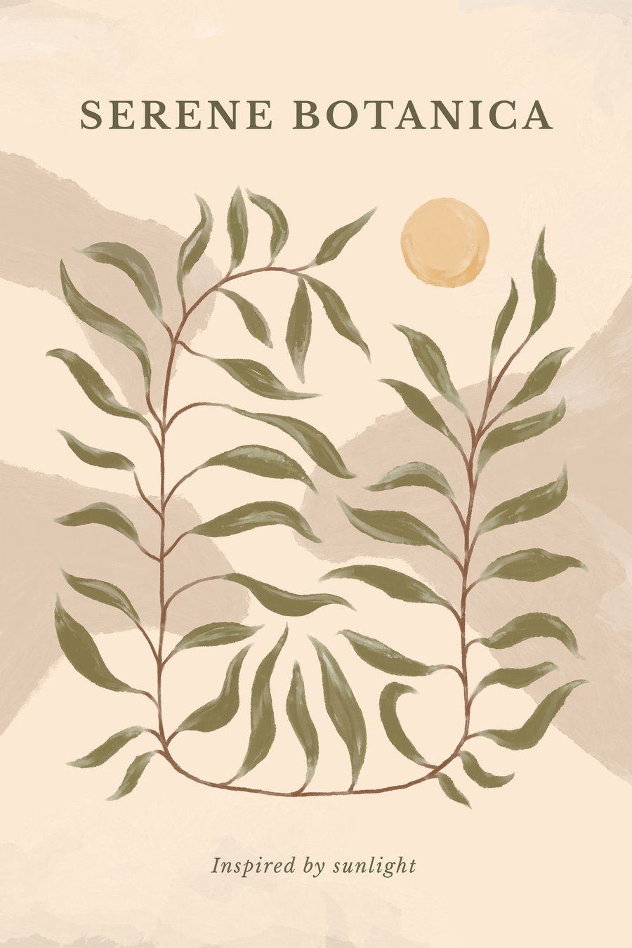 Botanică cu inscripție — design complet