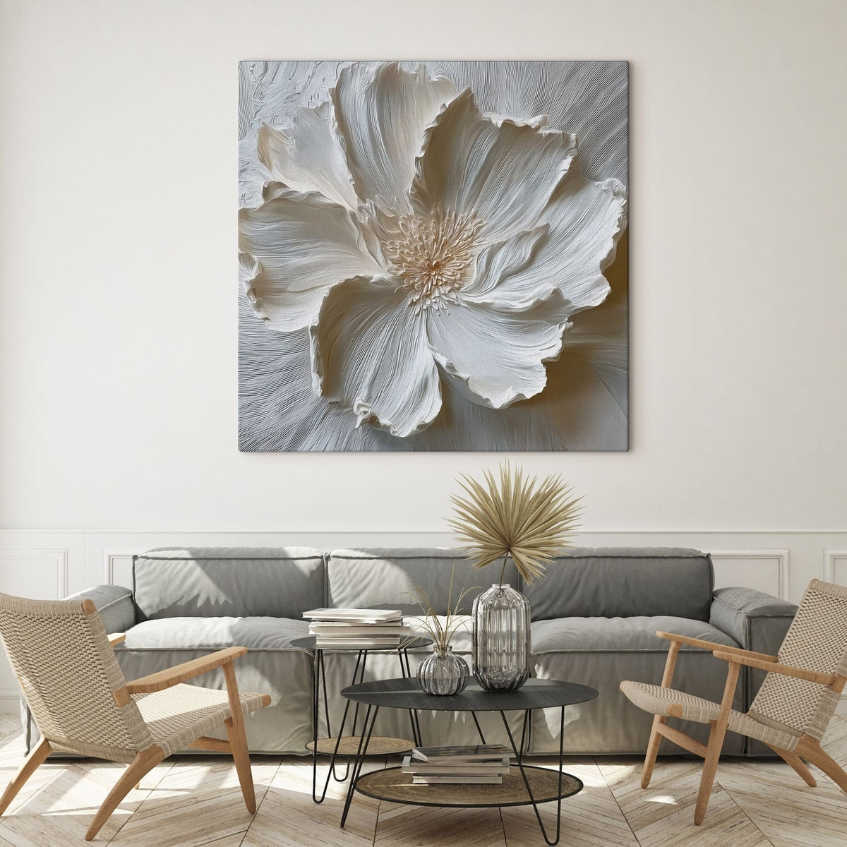 Relief floral alb — interior 2