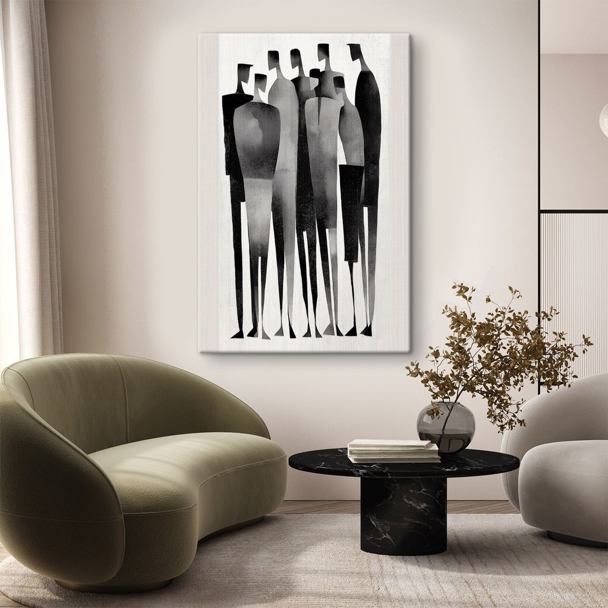 Figuri alungite în șir — interior 2