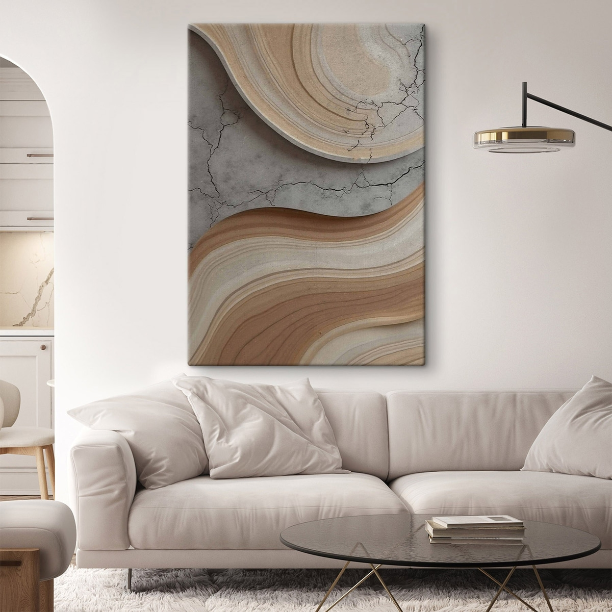 Imitație marmură și lemn — interior 2