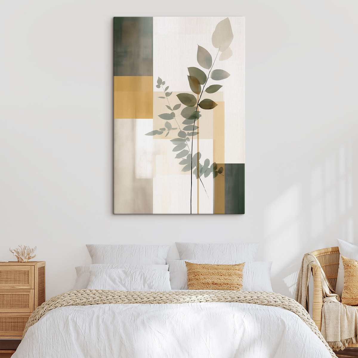 Abstracție geometrică cu frunze — interior 2