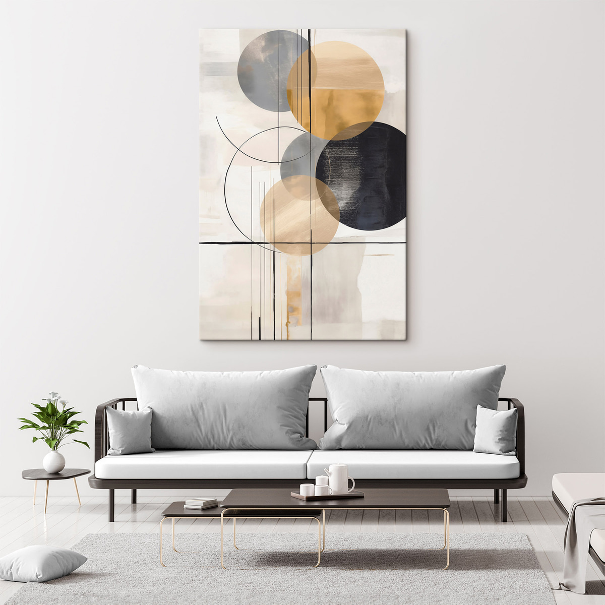 Abstracție cu cercuri — interior 1