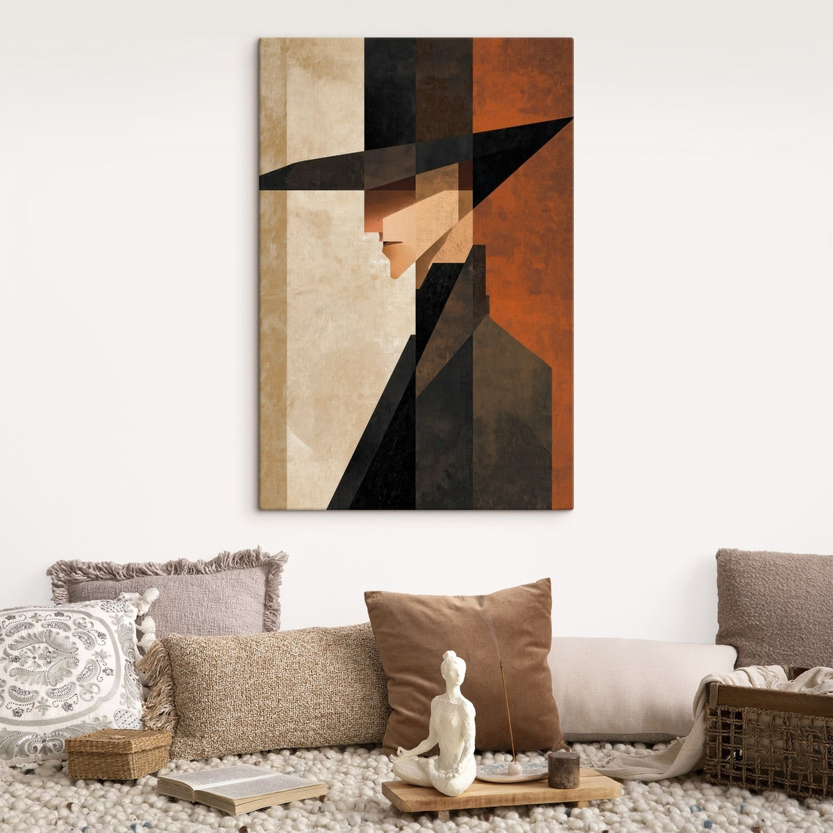 Portret geometric abstract — interior 2