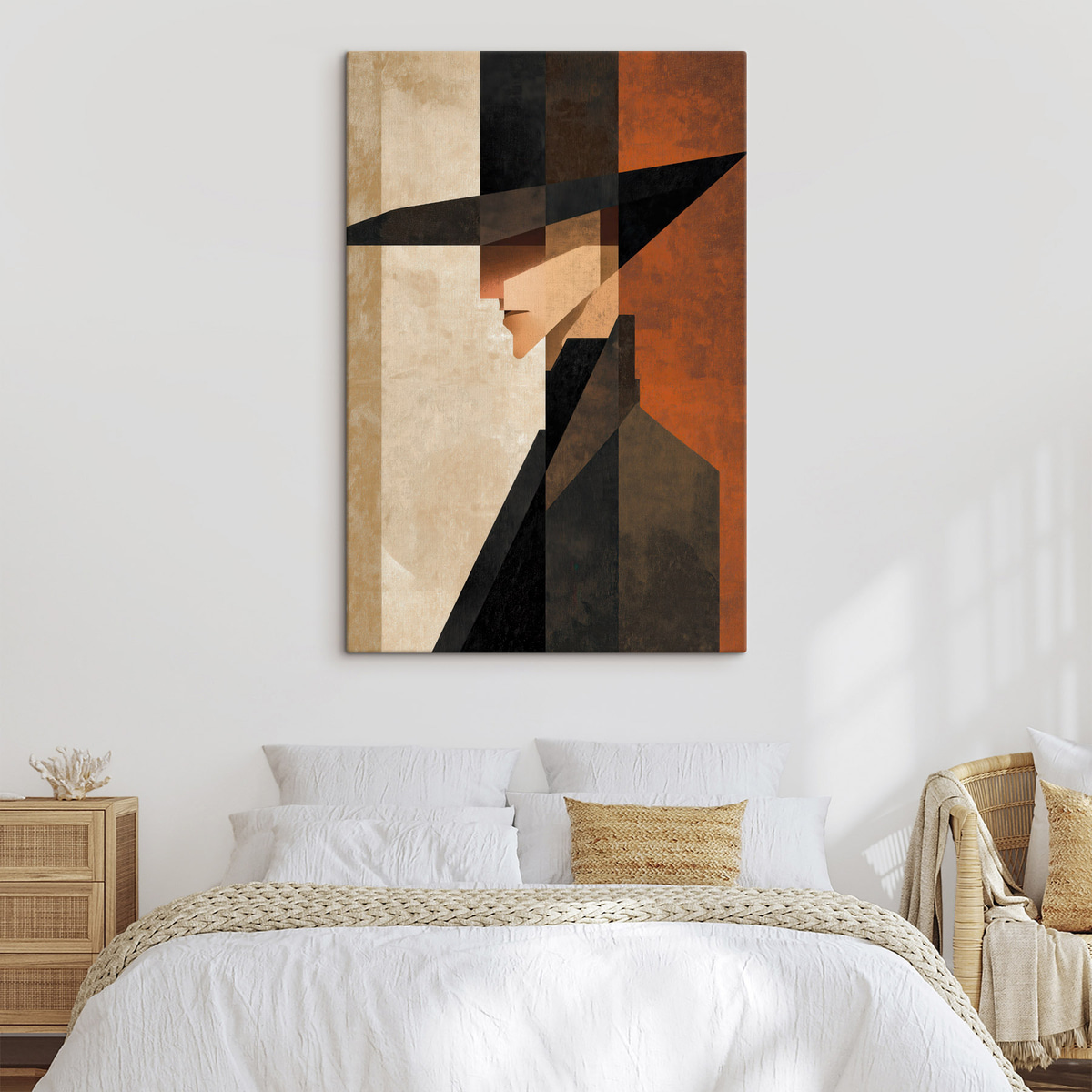 Portret geometric abstract — interior 1