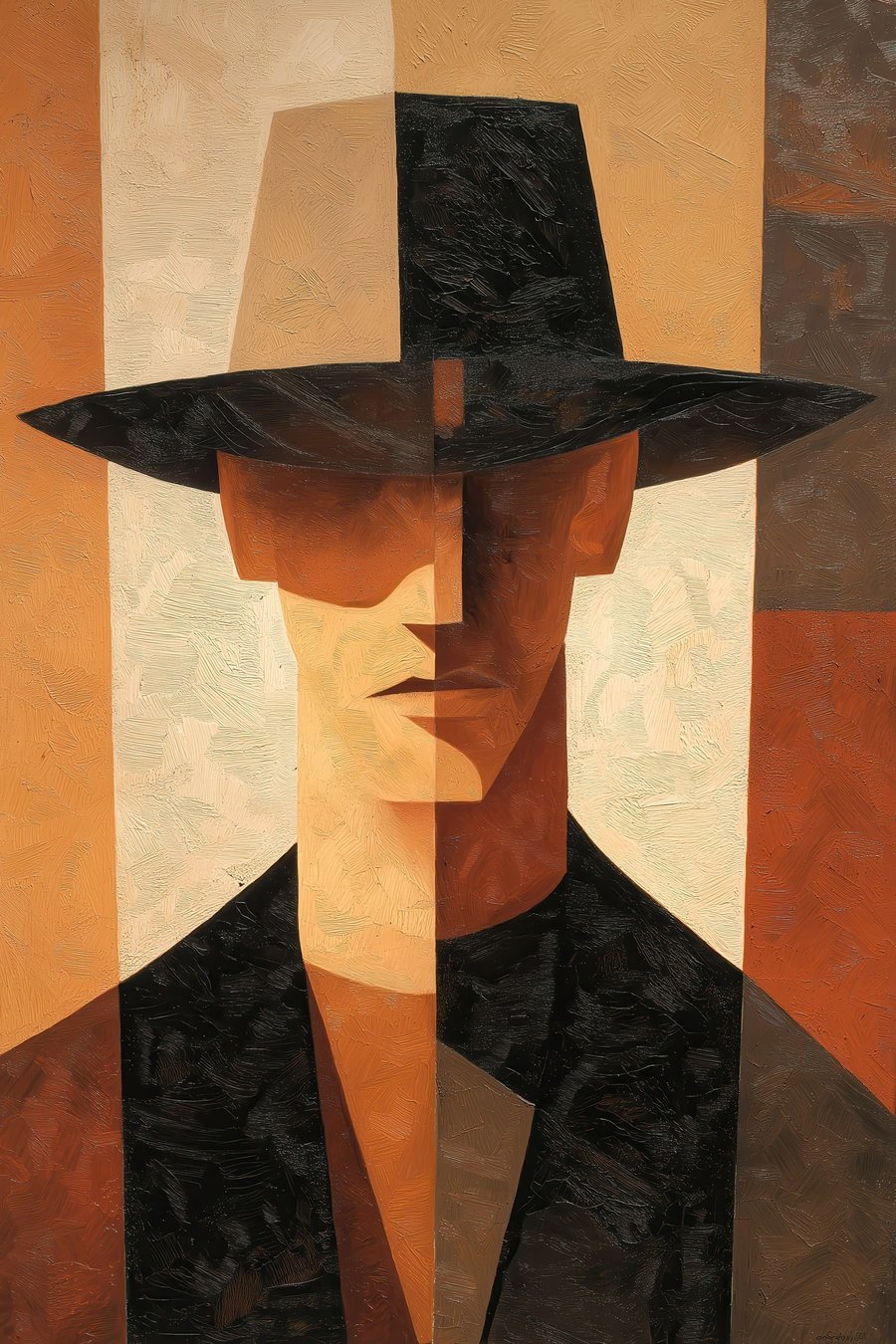 Portret din forme geometrice — design complet