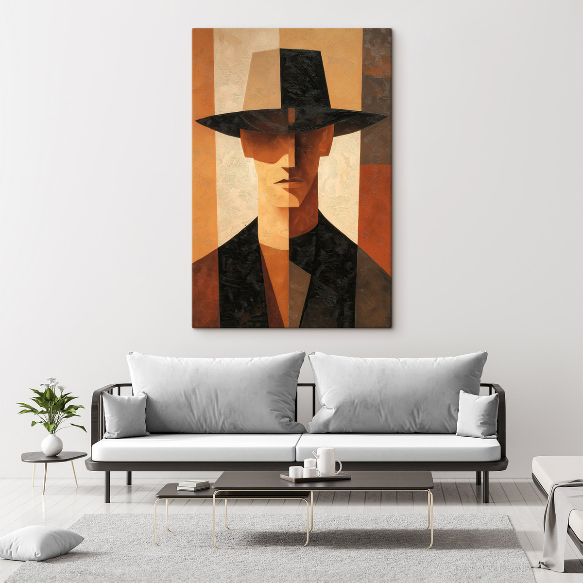 Portret din forme geometrice — interior 1