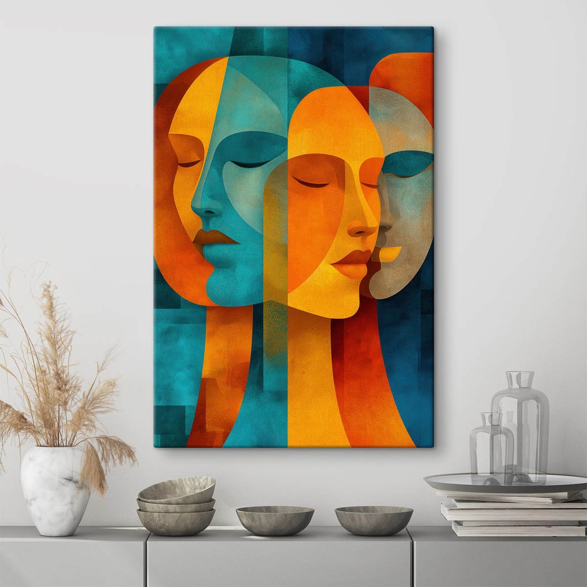 Siluete feminine geometrice — interior 2
