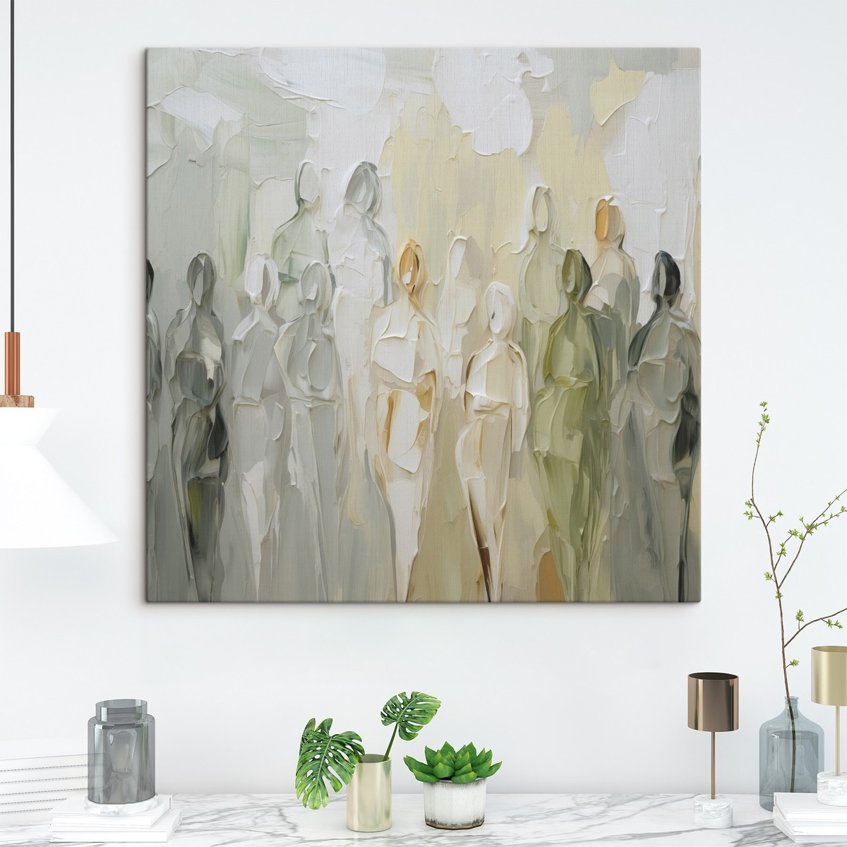 Siluete abstracte, stil pictural — interior 1