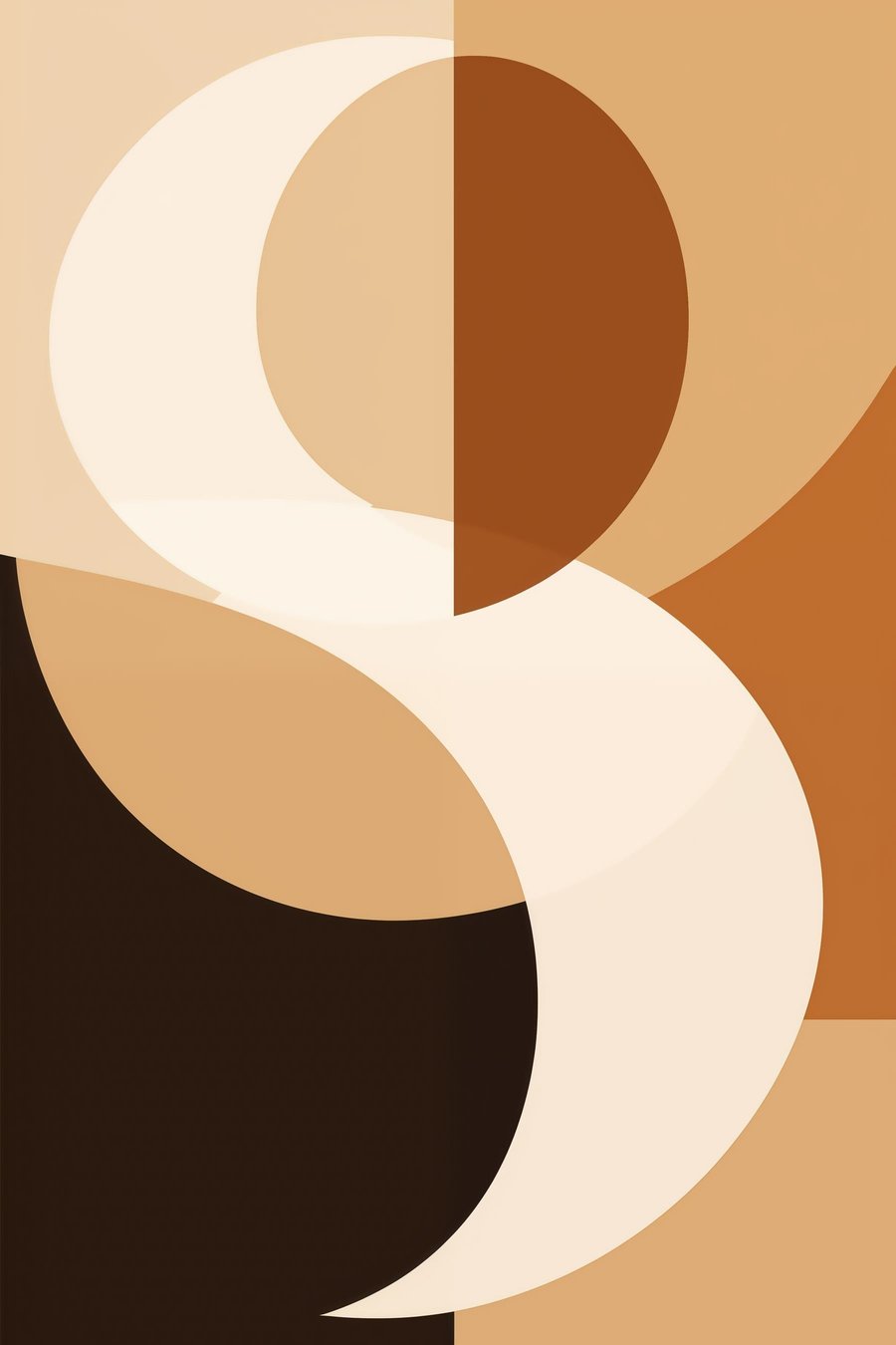 Forme geometrice în bej — design complet