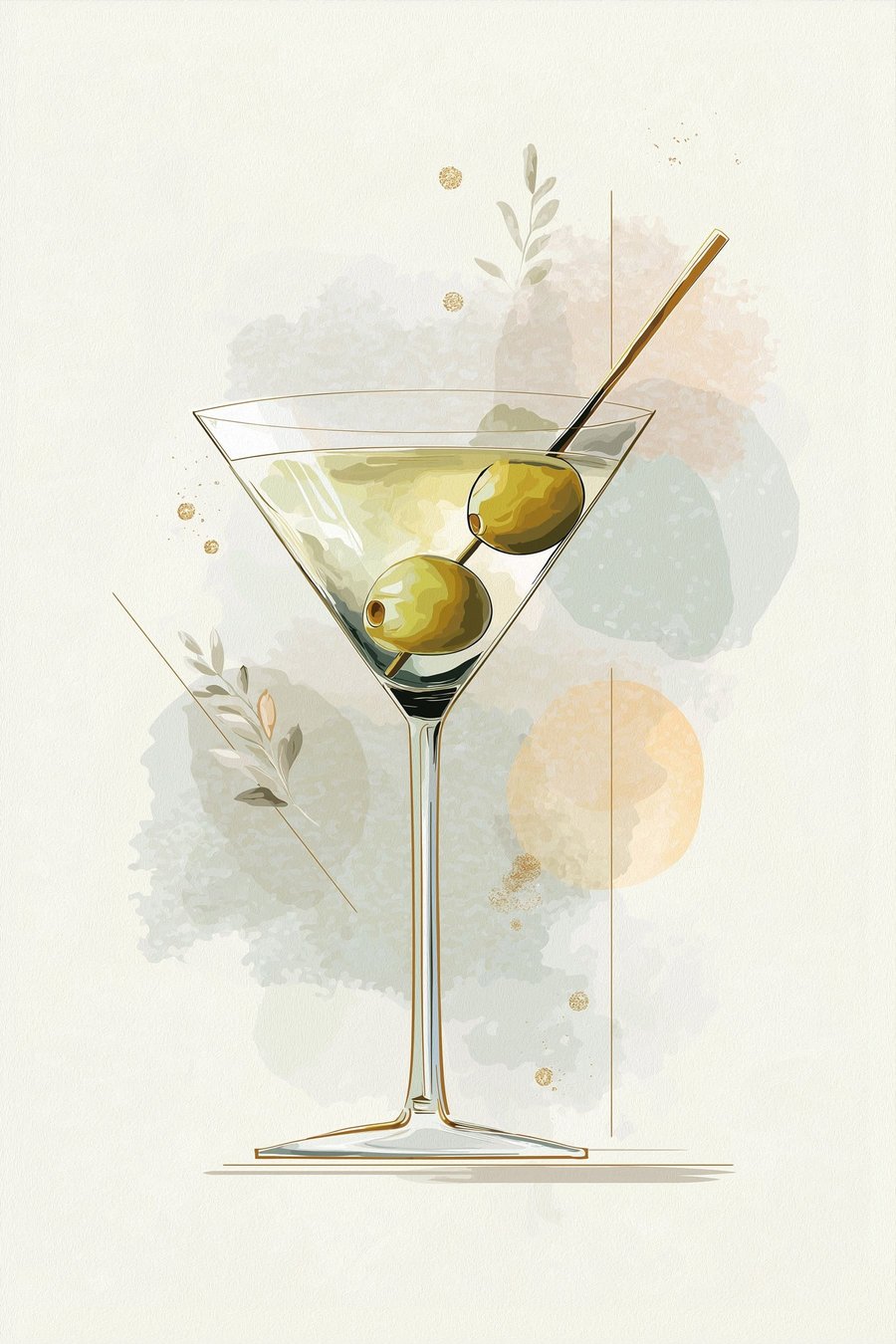 Pahar de martini — design complet