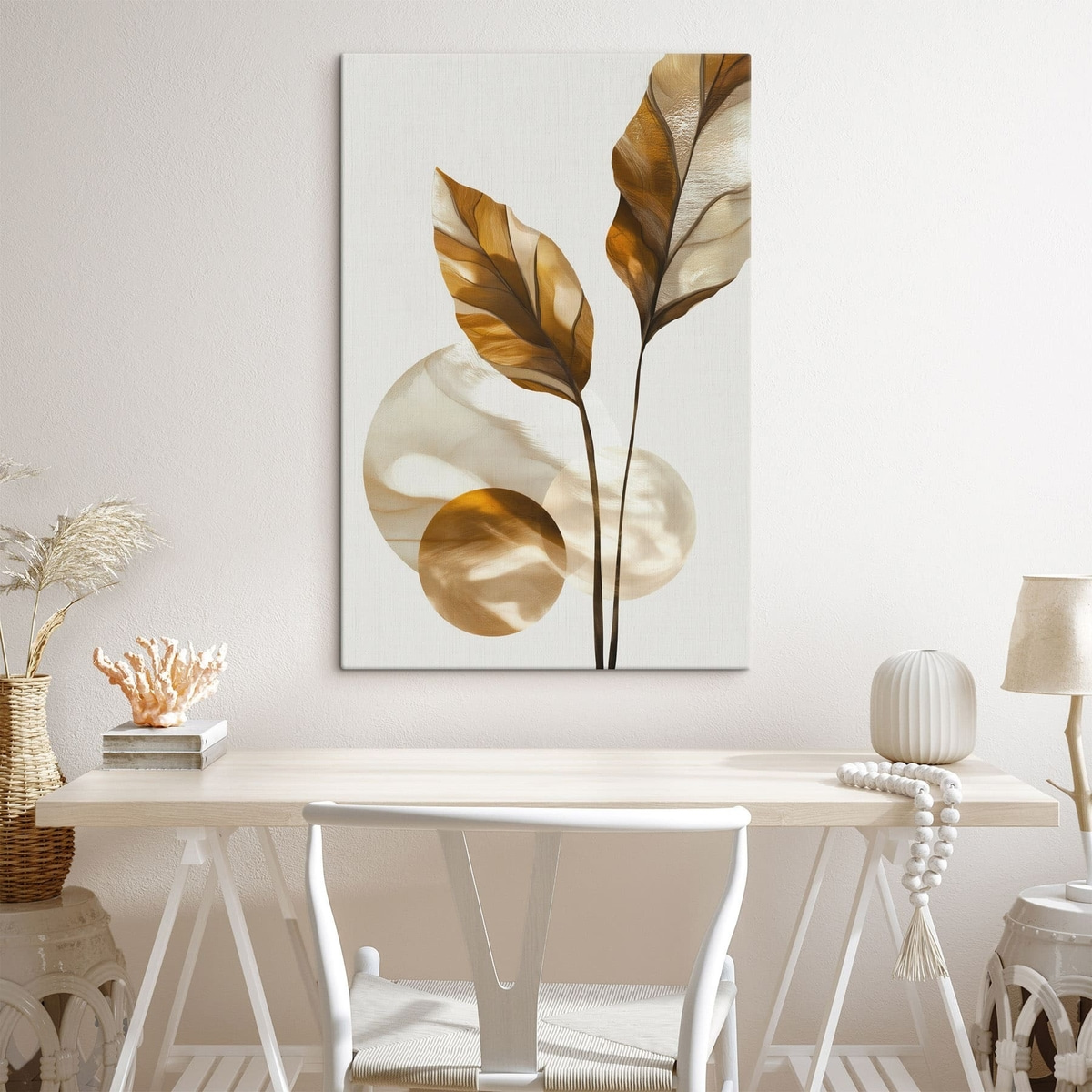 Frunze și cercuri abstracte — interior 1