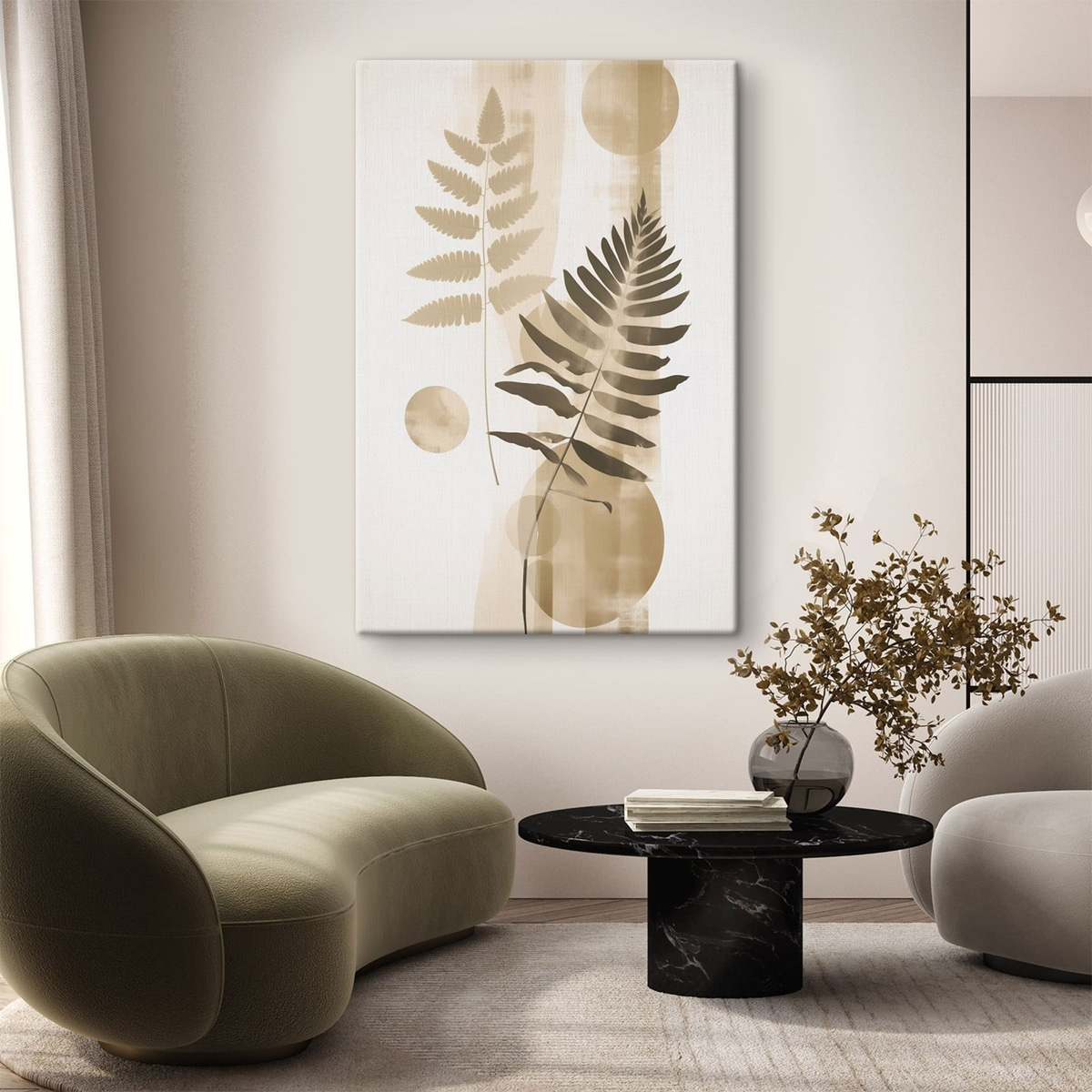 Ramificații de frunze abstracte — interior 1
