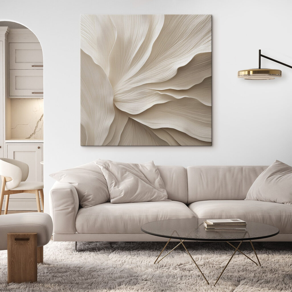 Evantaie delicate într-un interior