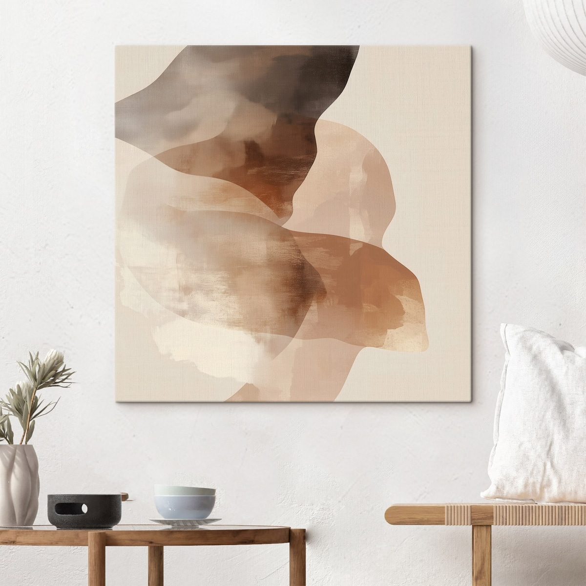 Compoziție abstractă bej-maro — interior 1