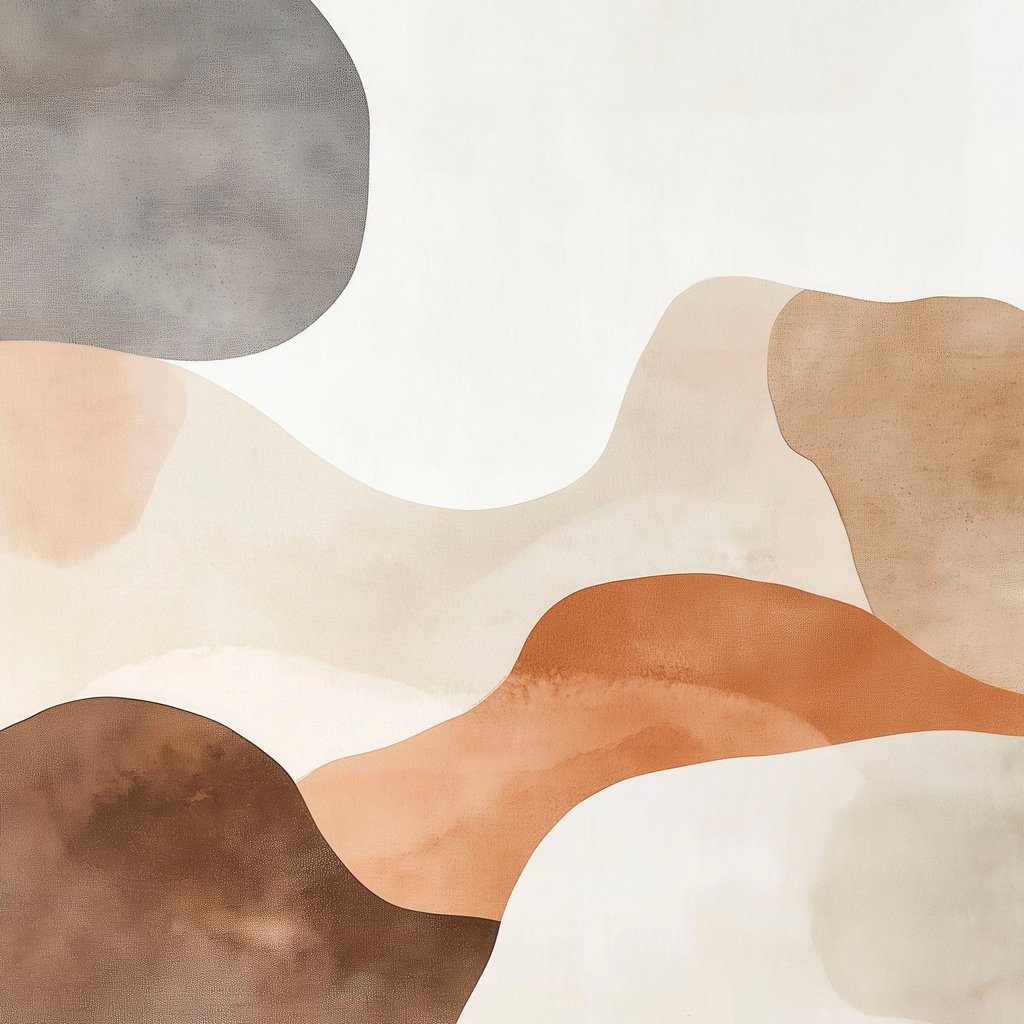 Peisaj abstract în bej — design complet