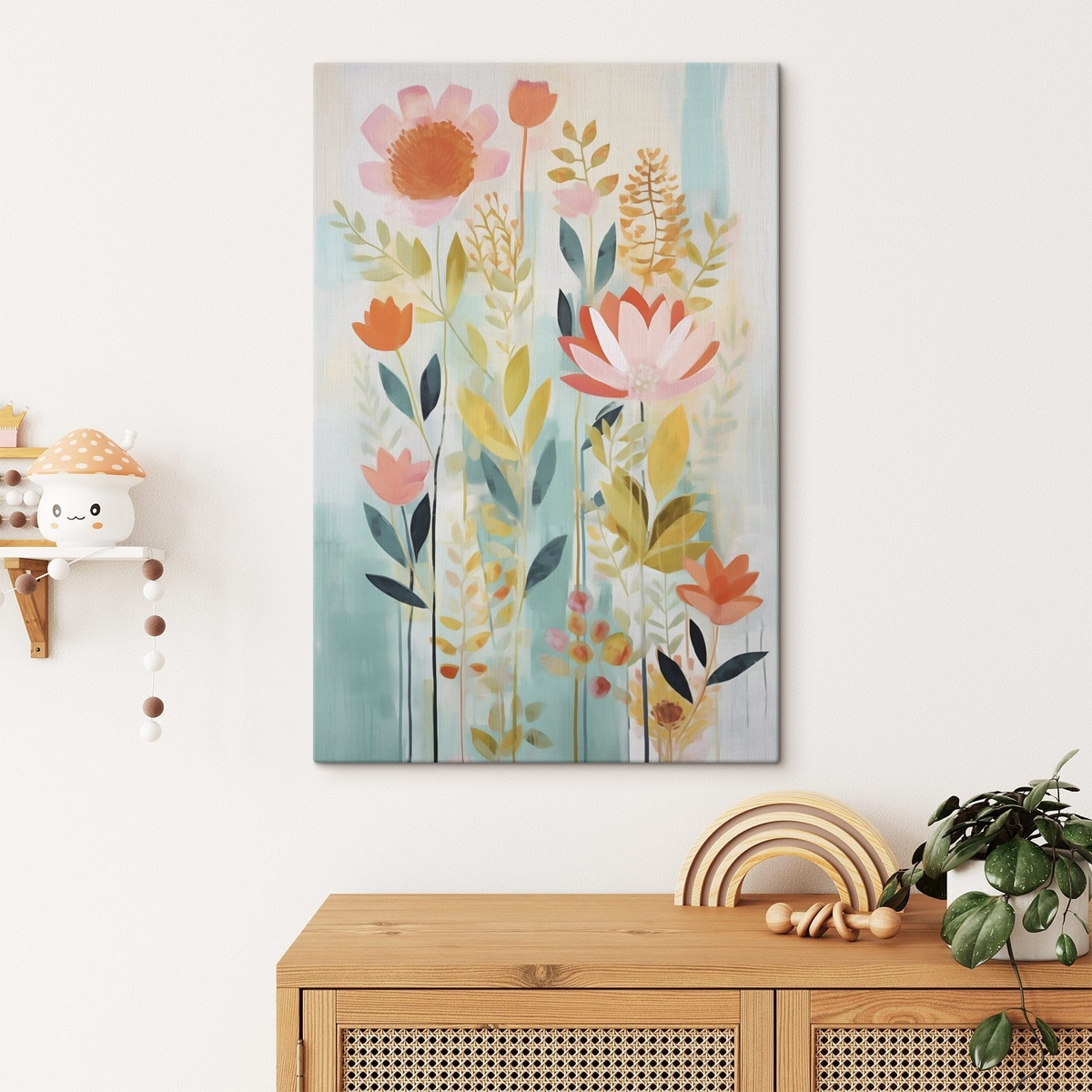 Compoziție florală abstractă — interior 1