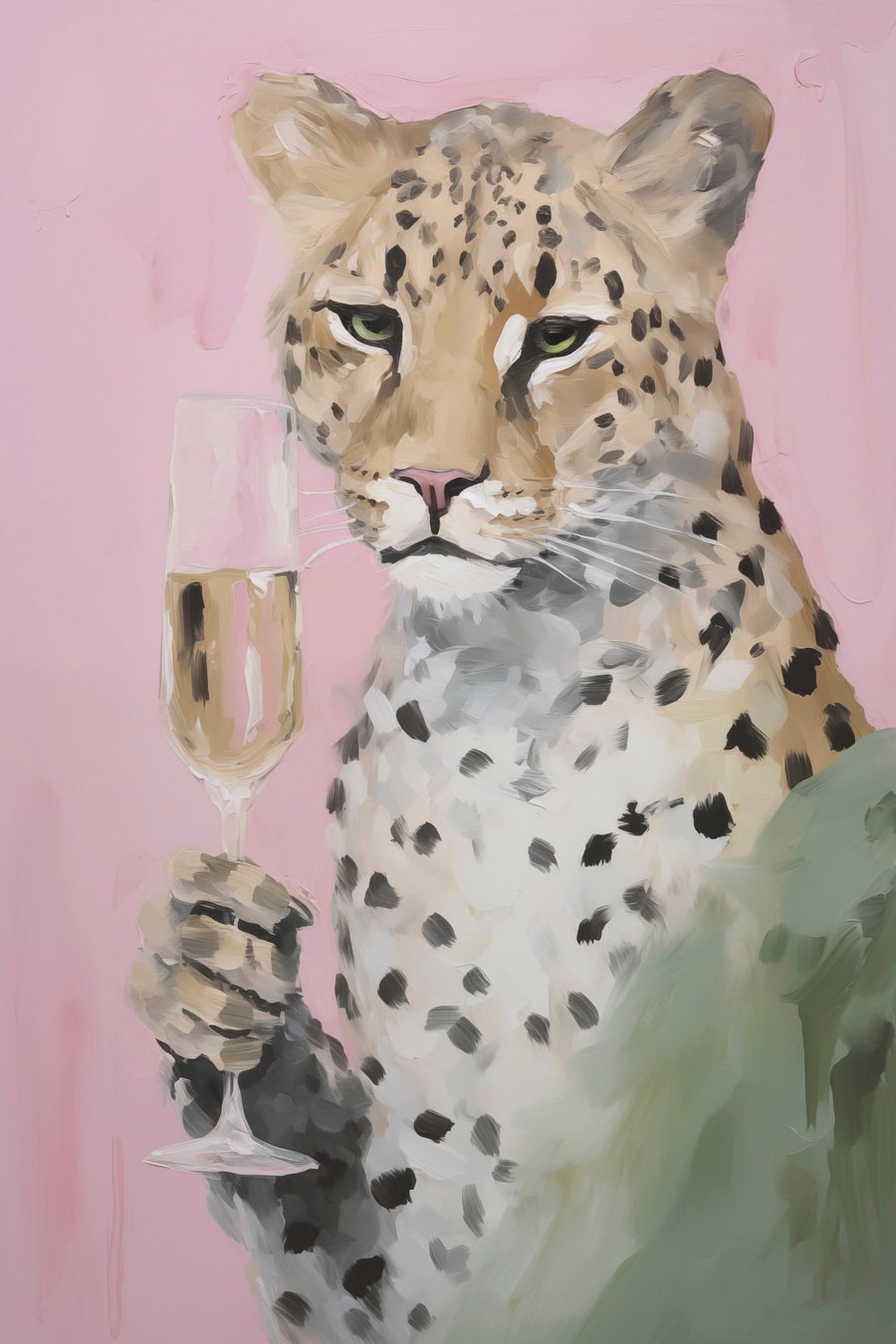 Leopard cu pahar — design complet