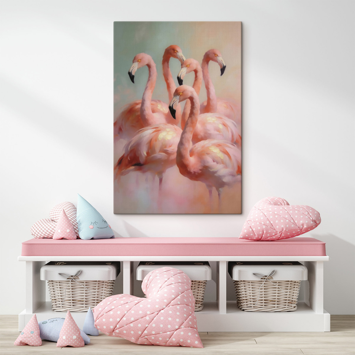 Flamingi în tonuri pastelate — interior 3