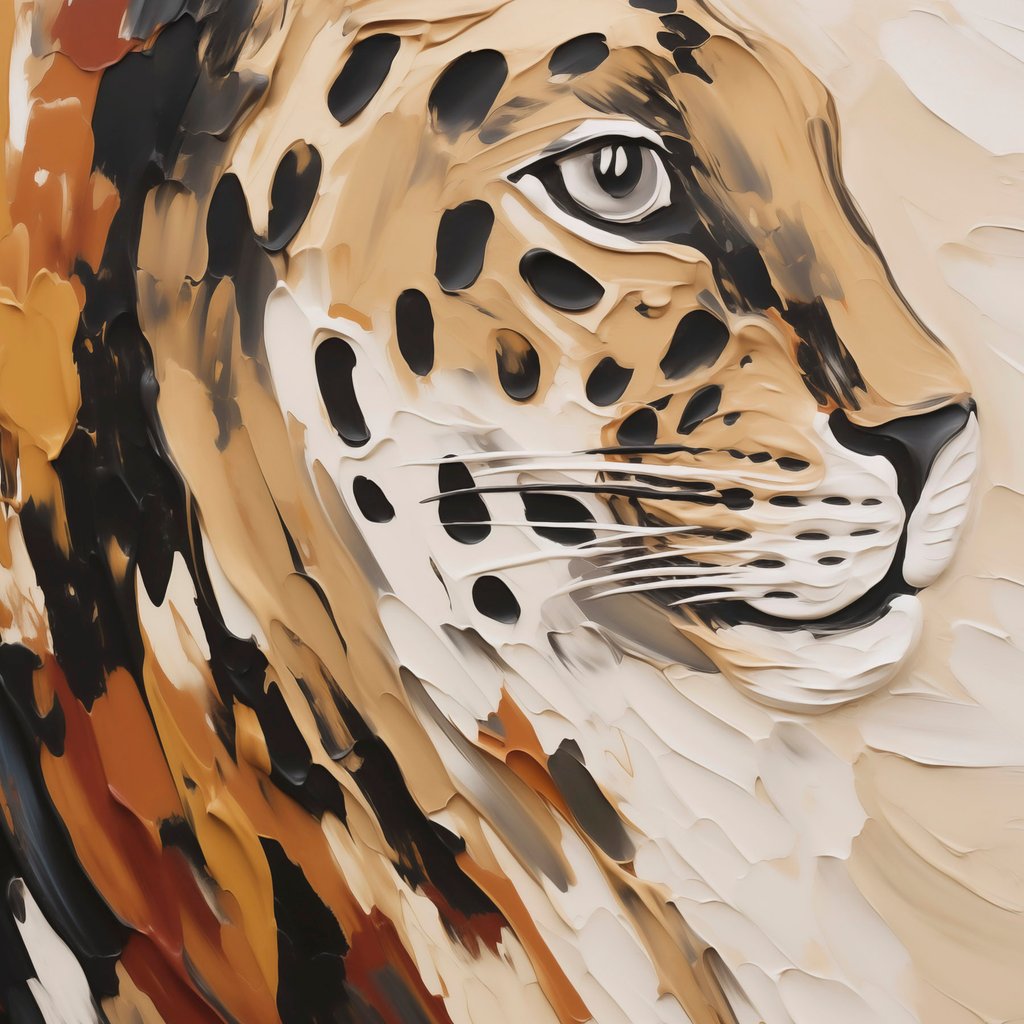 Leopard abstract — design complet