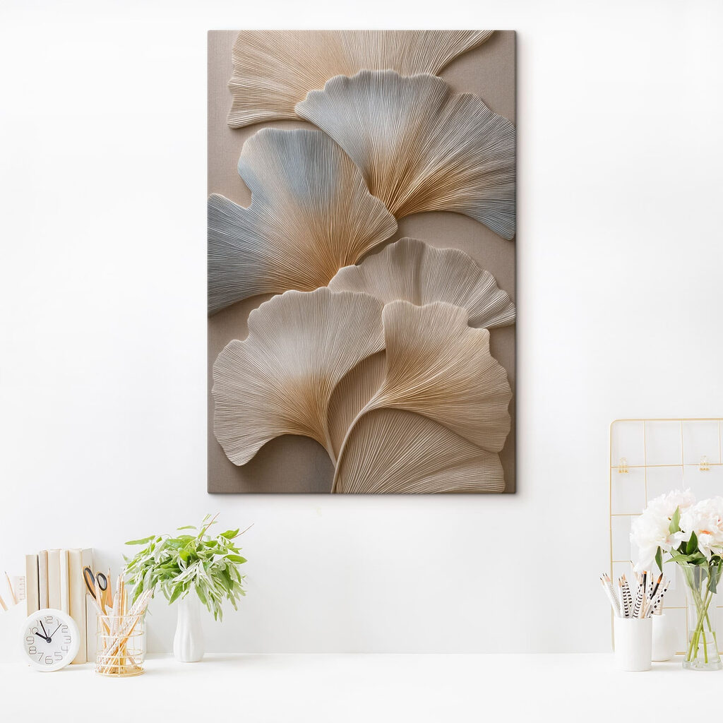 Ginkgo alb în relief — interior 3