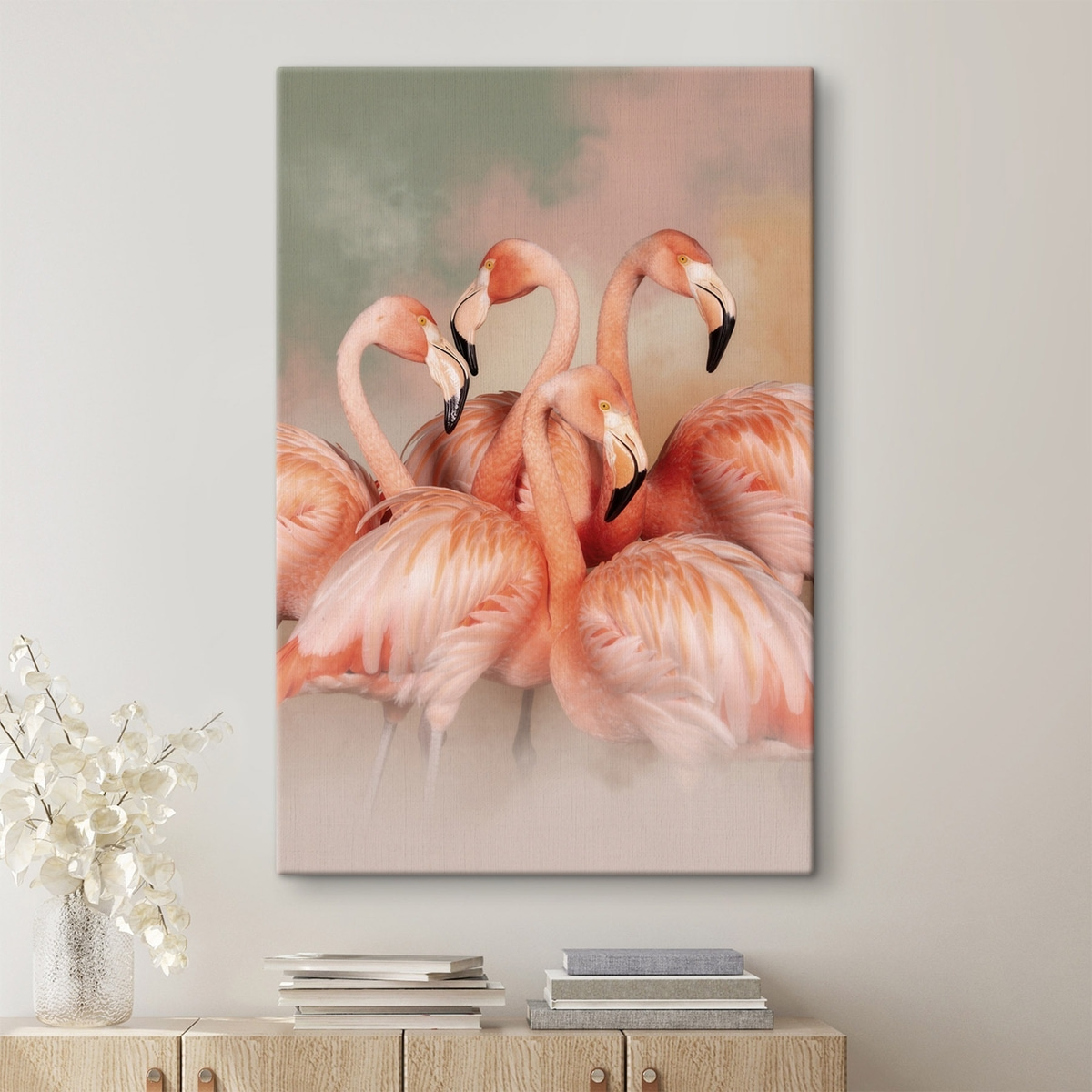 Flamingi roz în pastel — interior 2