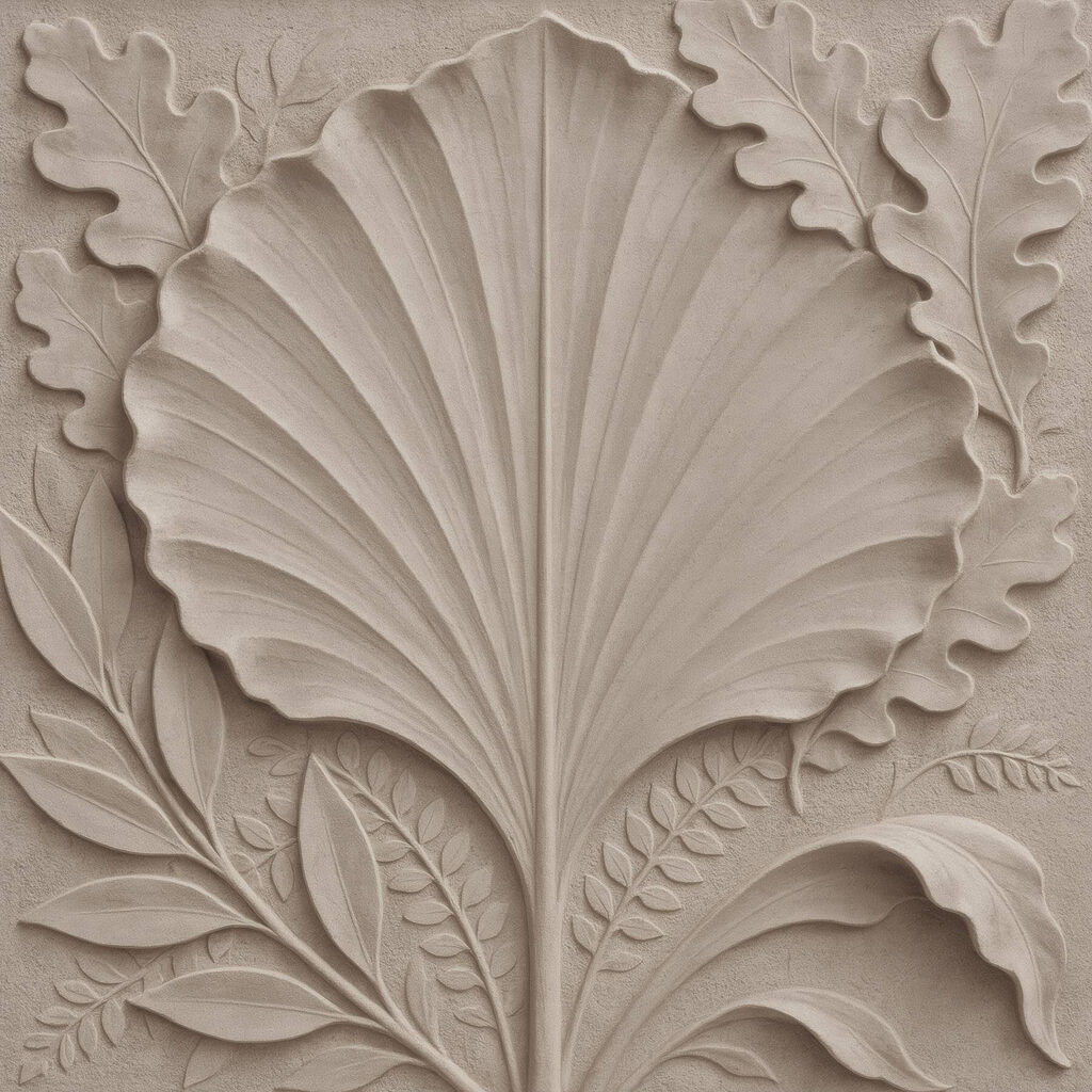Frunză în relief — design complet