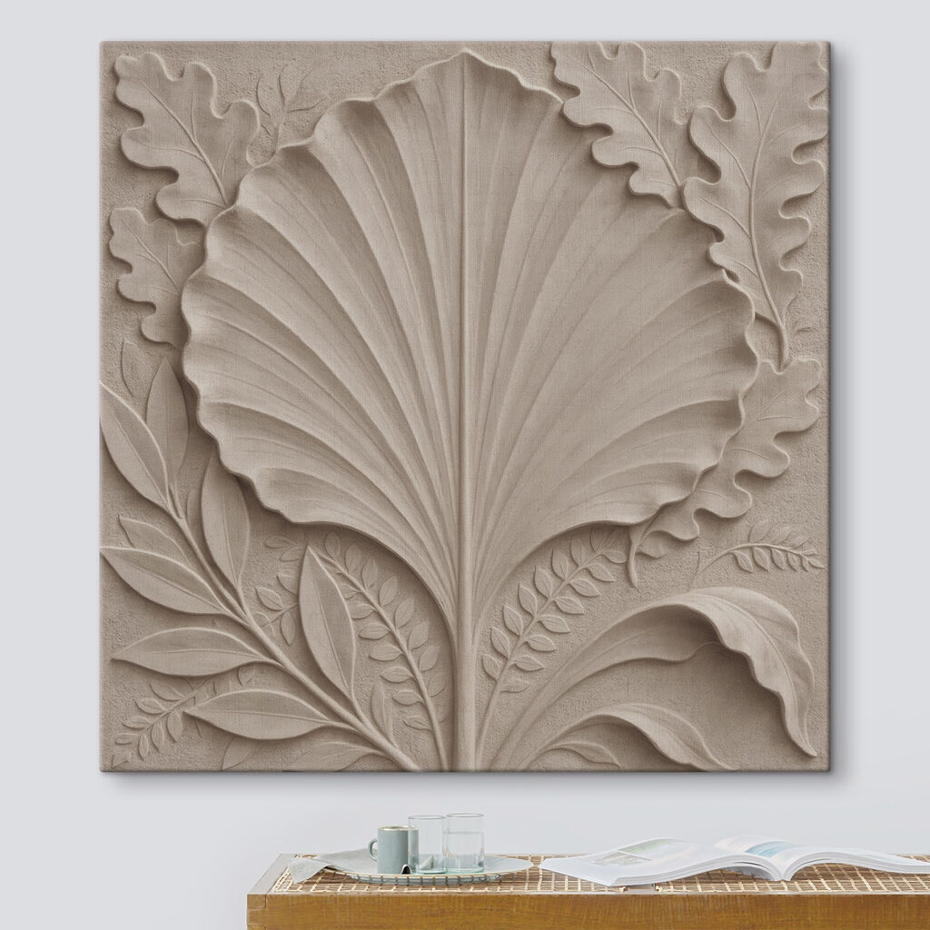 Frunză în relief — interior 1