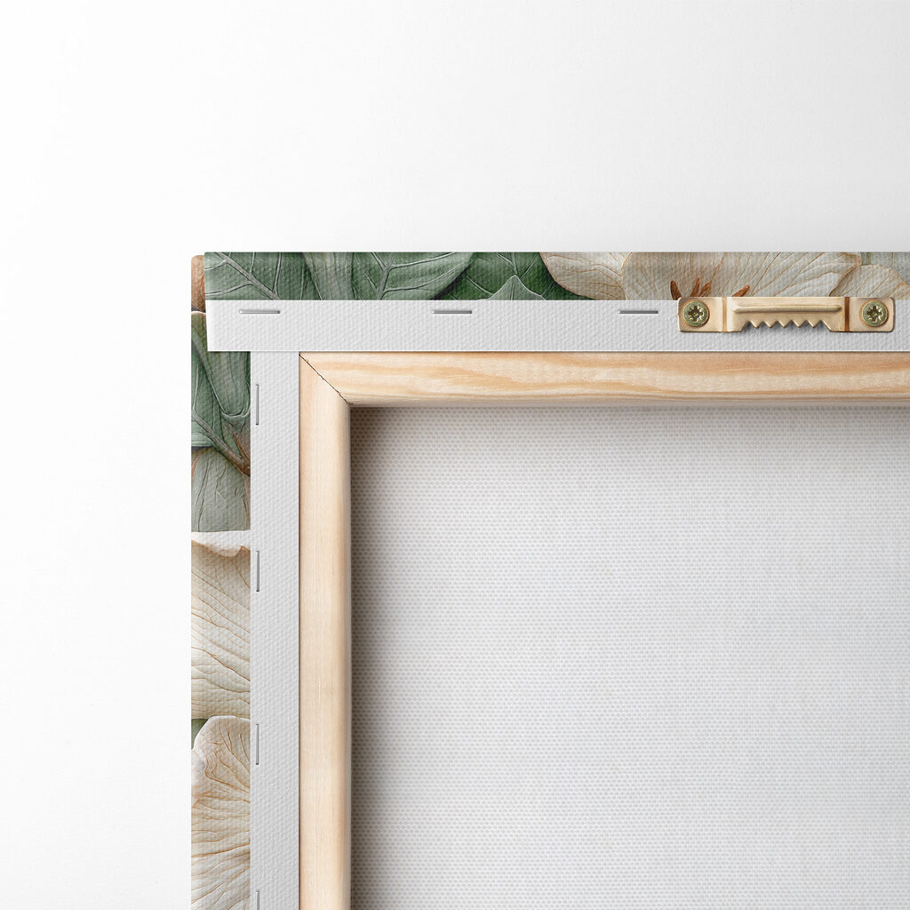 Flori albe pe relief — verso