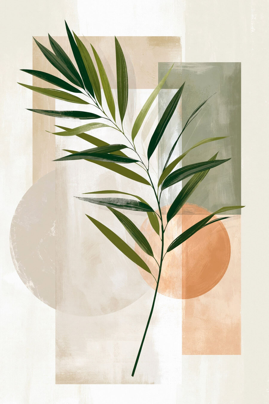 Palmier și forme blânde — design complet