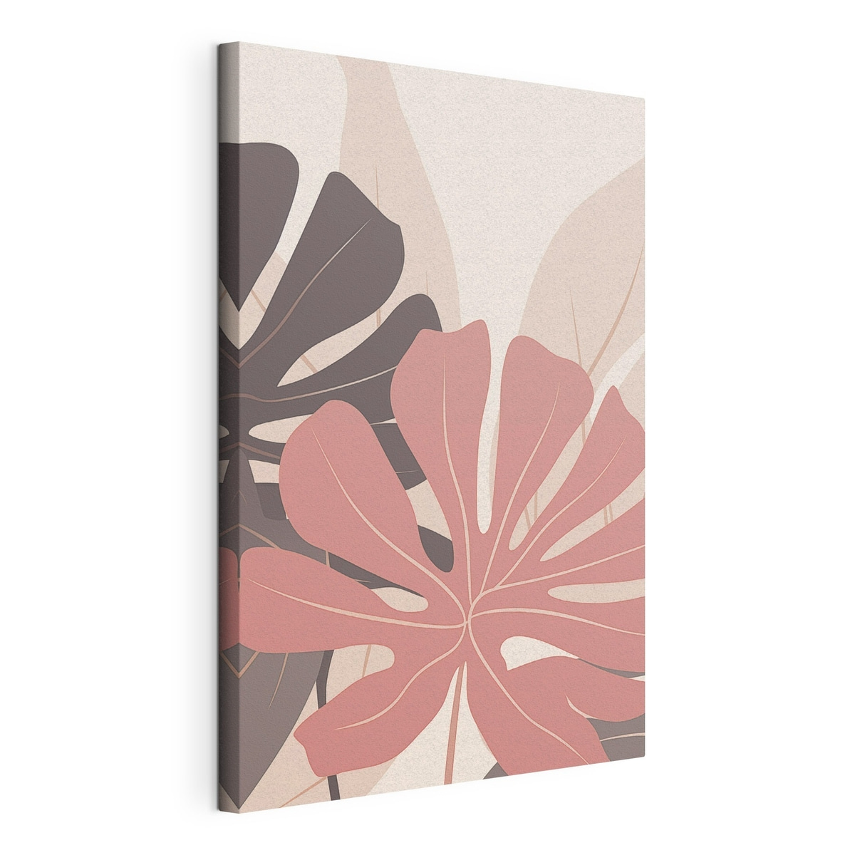Frunze tropicale roz-gri — vizualizare produs