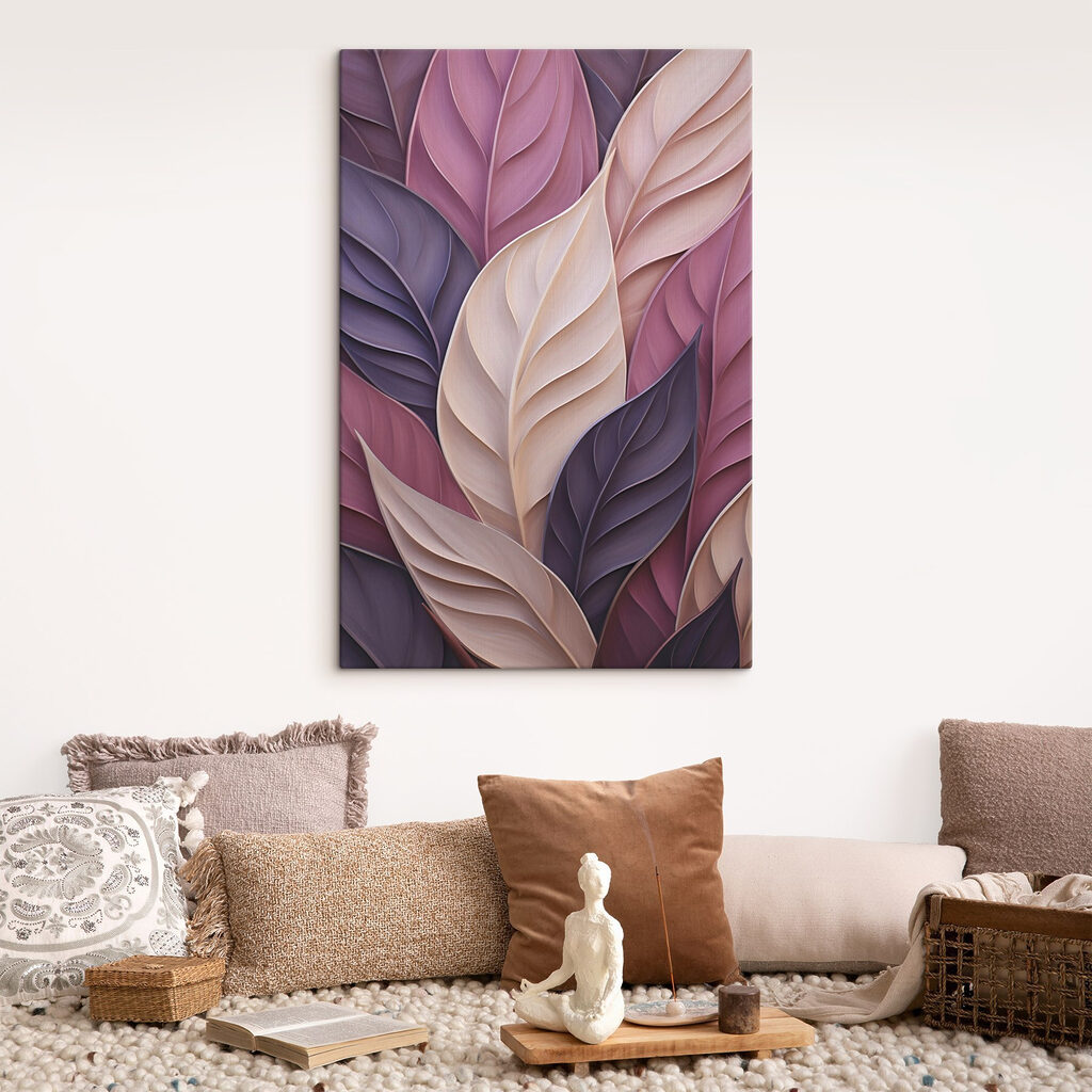 Frunze mov lângă crem — interior 2