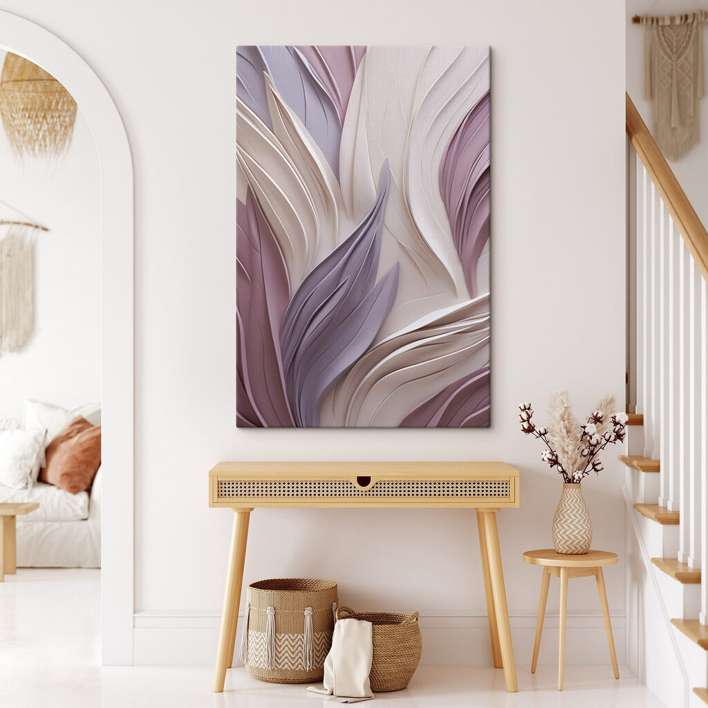 Frunze lila în valuri — interior 2