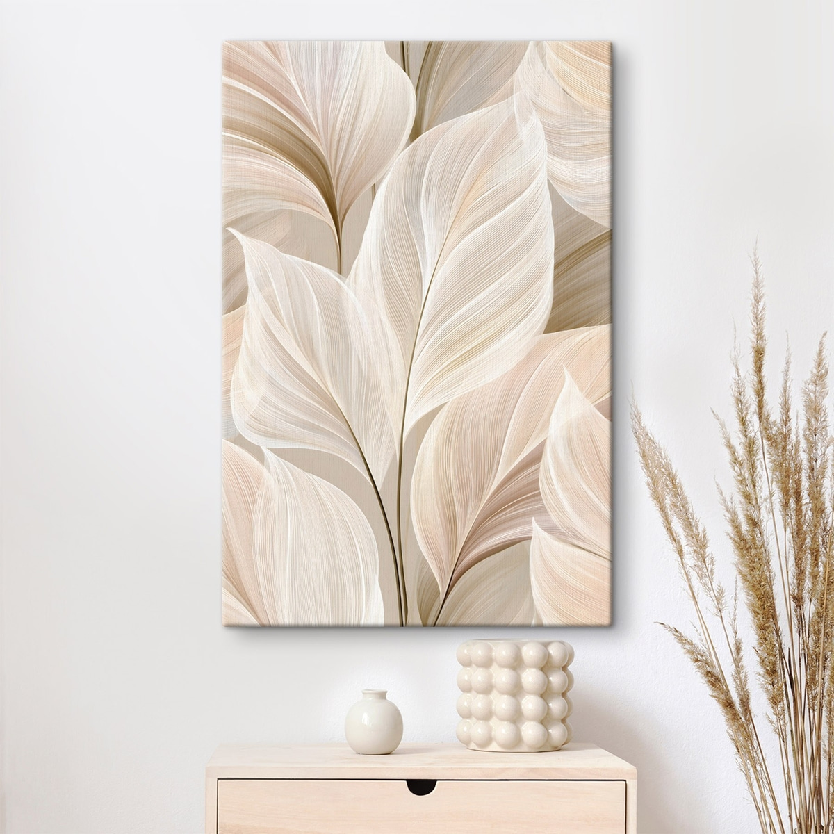 Frunzulițe delicate în bej — interior 1