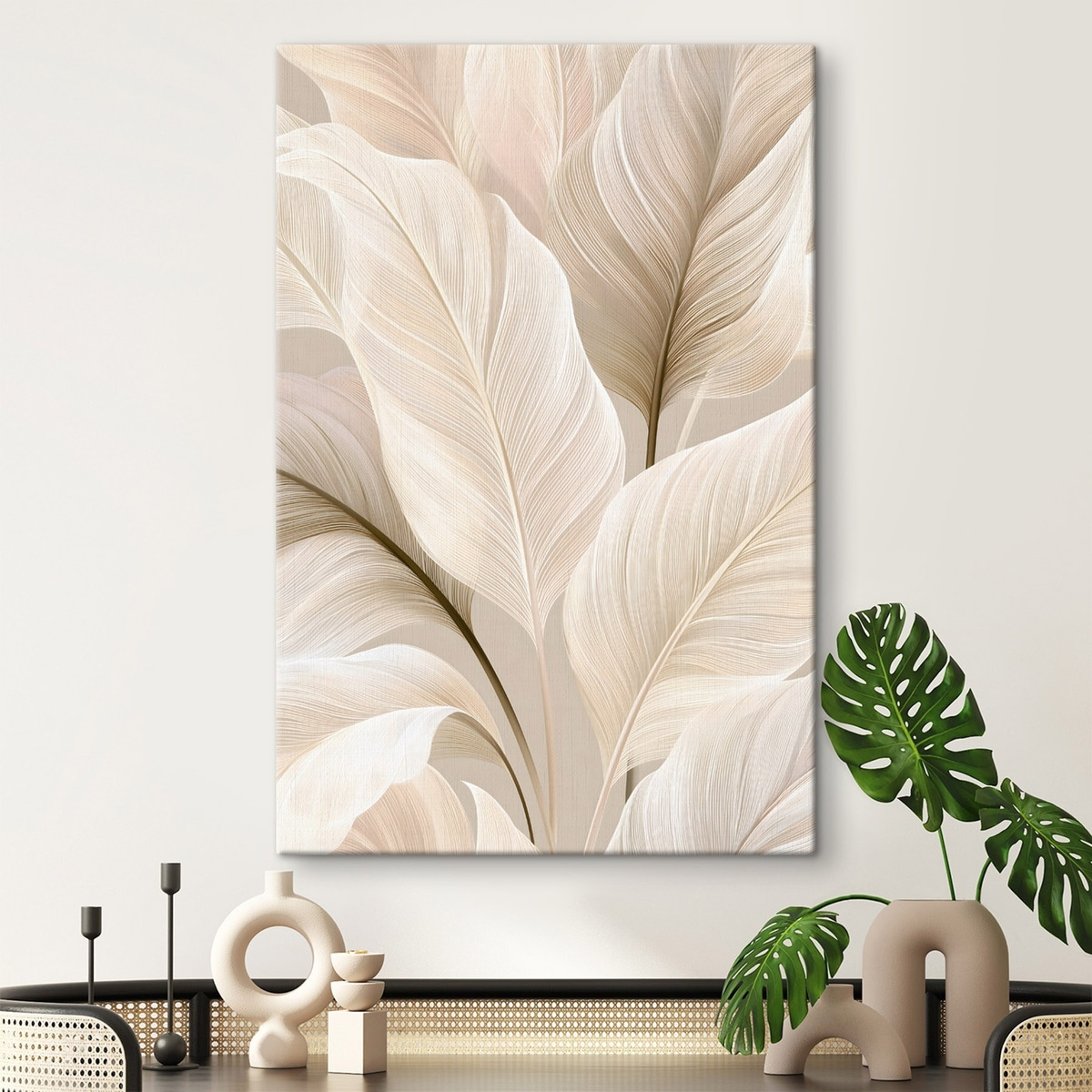 Frunzulițe delicate în bej — interior 1