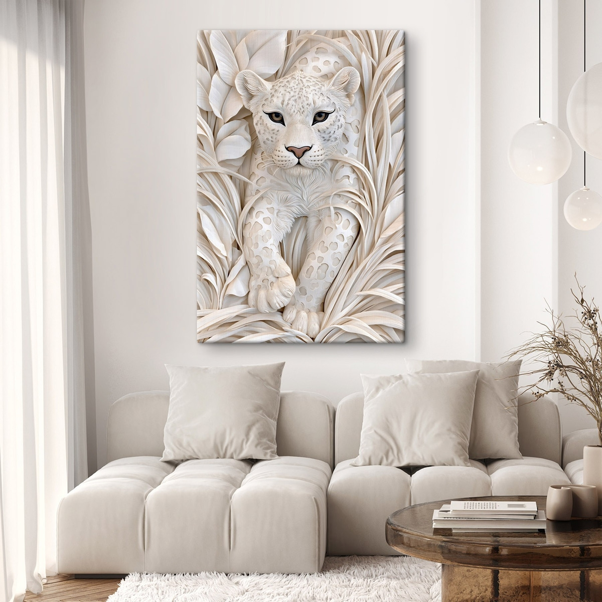Leopard în basorelief — interior 1